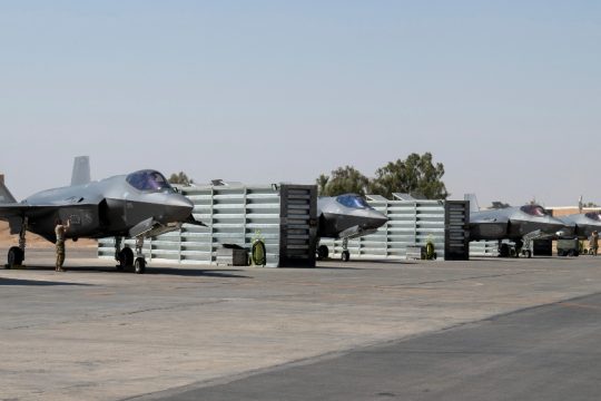 U.S. Air Force F-35A Lightning II μαχητικά σε "απροσδιόριστη" τοποθεσία στη Μέση Ανατολή